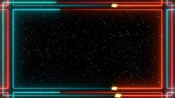 Multi-Laser-Rand rot und blau leuchtendes Energielicht mit Partikelball video