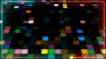 texture de lumière de spot de rythme de danse rectangle avec bordure laser bleu rouge video
