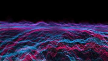 Futuristic abstract line magenta blue element balls waveform video