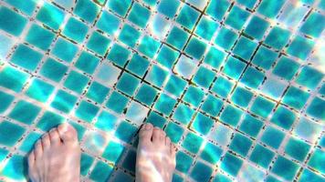 Dirty pool. Dirty floor in swimming pool because no cleaning service video