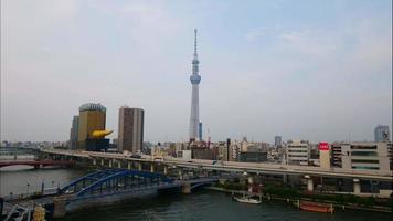 Beautiful Tokyo sky tree around with other building in Tokyo Japan video