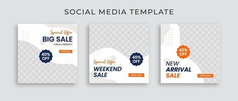 Template Post for Social Media Ad vector