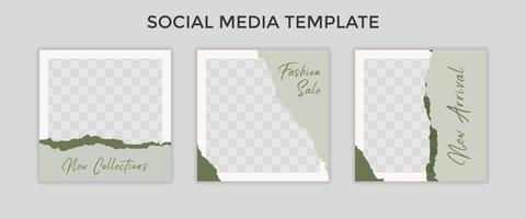 social media template post for promotion. template post for ads. vector