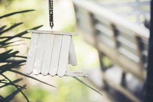 vintage bird house at the big tree photo