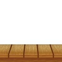 Large table top, wooden texture from boards, white background - Vector