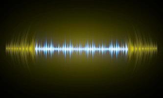 Sound waves oscillating dark light vector