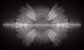 Sound waves oscillating dark lig vector