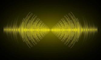 Sound waves oscillating dark light vector