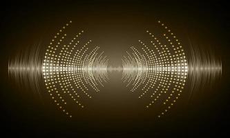 Sound waves oscillating dark light vector