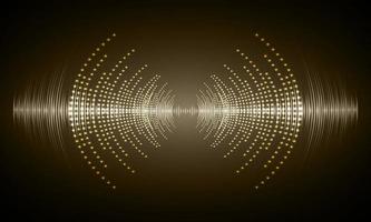 Sound waves oscillating dark light vector