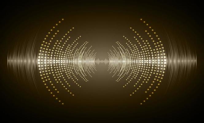 Sound waves oscillating dark light