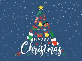 Merry christmas and happy new year background vector