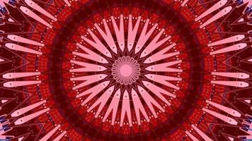 fondo rojo del modelo abstracto. 4k textura fractal de energía geométrica. video