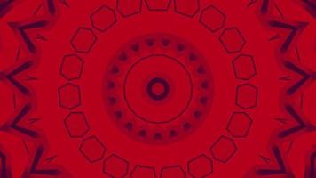 fondo rojo del modelo abstracto. 4k textura fractal de energía geométrica. video