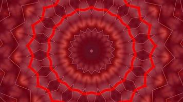 fondo rojo del modelo abstracto. 4k textura fractal de energía geométrica. video