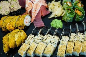 Spread of sushi photo