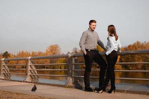 Young and elegant couple in love photo