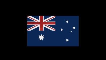 Australia flag illustrated on background video
