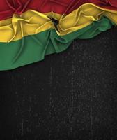 Ghana Flag Vintage on a Grunge Black Chalkboard With Space For Text photo