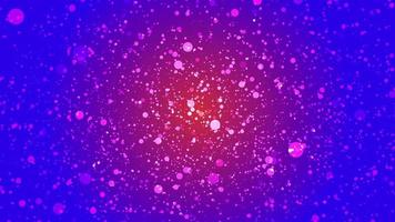 Red particle globe particle with blue background technology background video