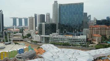 lapso de tempo de edifícios na cidade de Singapura à luz do dia video