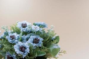 Artificial flower bouquet decoration, copy space background photo