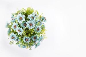 Artificial flower bouquet decoration, copy space background photo