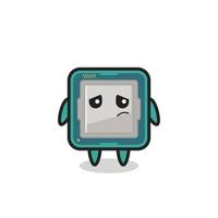 the lazy gesture of processor cartoon character vector