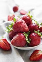 Fresh ripe delicious strawberries photo