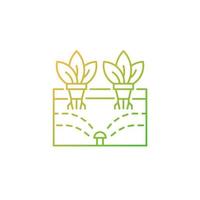 Aeroponics gradient linear vector icon