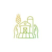 Farmers support gradient linear vector icon