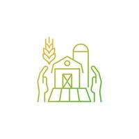 Farmers support gradient linear vector icon