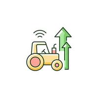 icono de color rgb de modernización agrícola vector