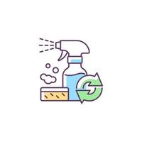 Refillable cleaning bottle RGB color icon vector