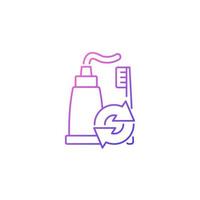 Toothpaste refill gradient linear vector icon