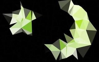 Light Green vector shining triangular pattern.