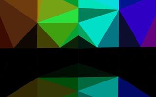 Dark Multicolor, Rainbow vector shining triangular pattern.