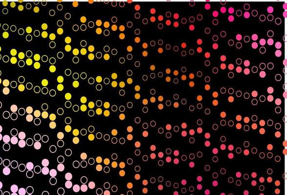 Dark Red, Yellow vector pattern with spheres.