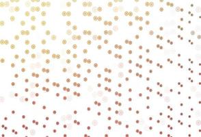 Light Red, Yellow vector pattern with christmas snowflakes.