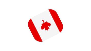 Canada flag illustrated on background video