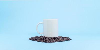Coffee beans coffee mug energy drink photo