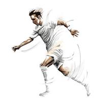 fútbol soccer corriendo pintura digital vector