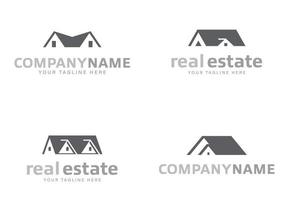 Set of real estate logo design. vector