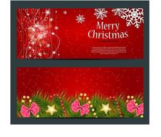 Set of cards with Christmas BALLS, stars and snowflakes vector