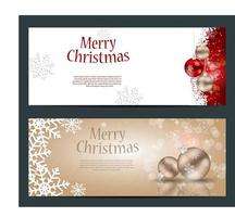 Set of cards with Christmas BALLS, stars and snowflakes vector