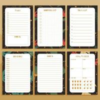 Set of paper notes print concept templates. vector