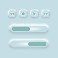 Neomorphism trendy design buttons. vector