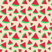 Seamless pattern of fruit watermelon. vector