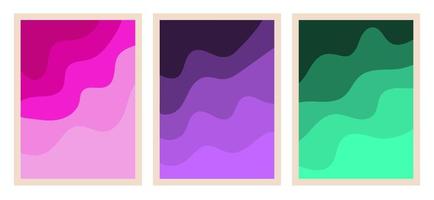 Abstract wave backgrounds bright colors. Futuristic design posters. vector