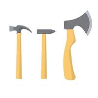 Hammer icons set. Three types of hammers. vector